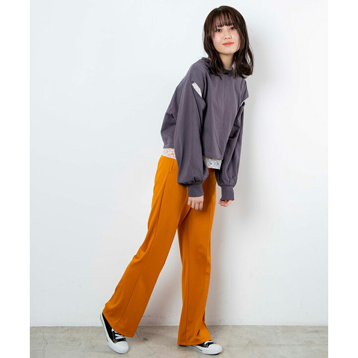 楽天市場 レースインナーsetスリットロンt Tシャツ レディース ロンt トップス 長袖 カットソー レース Wego ウィゴー Wego 楽天市場店
