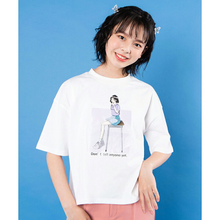 楽天市場 選べるtシャツ福袋対象商品 Hinanon Girl Tシャツ Hinata キッズ 女の子 子供服 Tシャツ レディース Tiktok トップス 半袖 ワンポイント 150cm 150サイズ Wego ウィゴー Wego 楽天市場店
