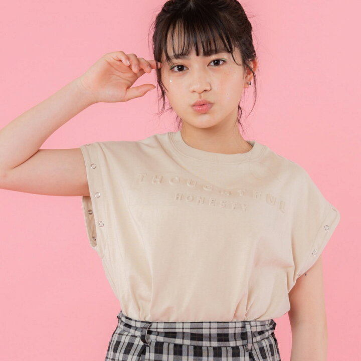 楽天市場 ショルダーボタンtops Tシャツ レディース カットソー 半袖 トップス 150sm 女の子 小学生 学校 3way Porme ポルミー Wego ウィゴー 服 Wego 楽天市場店