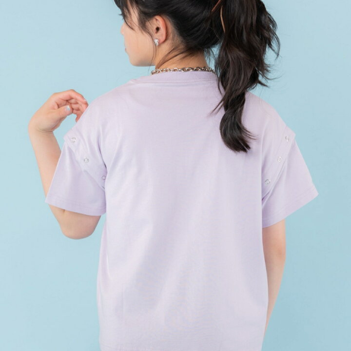 楽天市場 選べるtシャツ福袋対象商品 ショルダーボタンtops Tシャツ レディース カットソー 半袖 トップス 150sm 女の子 小学生 学校 3way Porme ポルミー Wego ウィゴー 服 Wego 楽天市場店