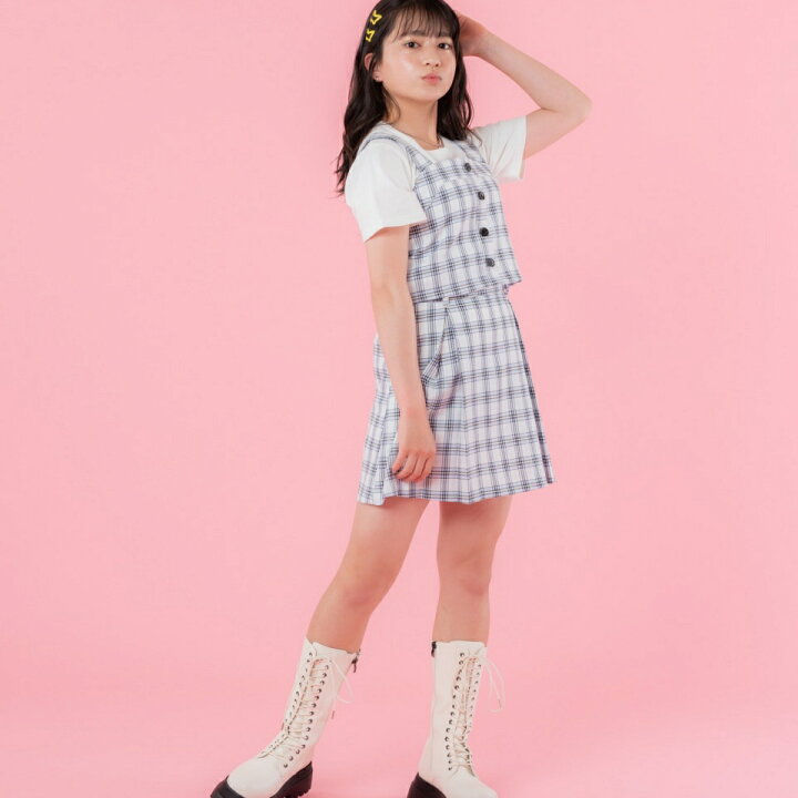 楽天市場 ビスチェ スカート ｔシャツ３点セット Tシャツ レディース カットソー 半袖 トップス ビスチェ スカート セットアップ 150sm 女の子 小学生 学校 Porme ポルミー Wego ウィゴー 服 Wego 楽天市場店