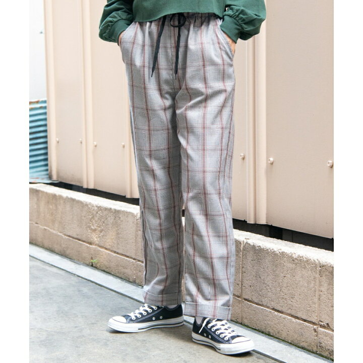 楽天市場 Sale1998円 1798円 ロールアップイージーパンツ パンツ レディース イージーパンツ ボトムス ボトム チェック チェックパンツ Wego ウィゴー Wego 楽天市場店
