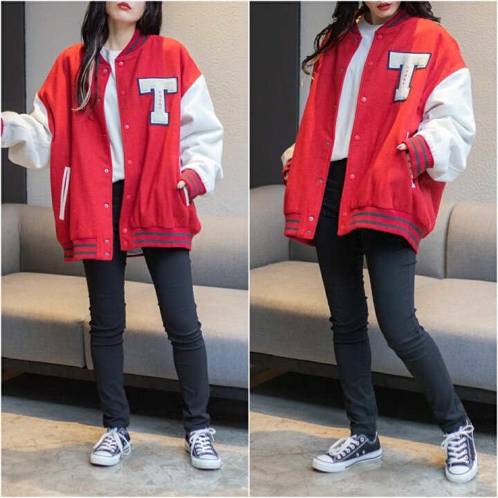 楽天市場 Sale6998円 5610円 メルトンワッペンスタジャン スタジャン メンズ レディース ユニセックス 男女兼用 ブルゾン アウター 羽織 秋 冬 ワッペン グリーン ワイン レッド 韓国 カジュアル お揃い デート Wego ウィゴー Wego 楽天市場店