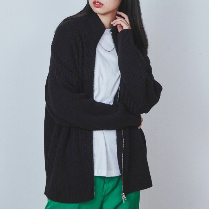 楽天市場 Sale4399円 4199円 ドライバーズニット ニット メンズ レディース ハイネック ジップ トップス セーター 長袖 カーディガン 体型カバー 秋 冬 秋冬 Wego ウィゴー Wego 楽天市場店