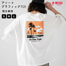 【SALE2199円→1899円】24夏新作 アソートグラフィックT(2) Tシャツ メンズ レディース ユニセックス トップス カットソー 半袖 グラフィック プリント バックロゴ 春 夏 秋 男女兼用 ブランド 大人 WEGO ウィゴー