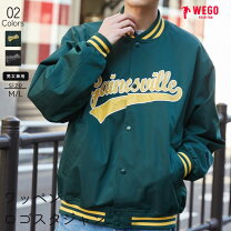 ジャンパースタジャン 通販 wego スタジャン 紫 WEGO ウィゴー スタジャン WEGO パテッドワッペンスタジャン メンズ レディース ZOZOTOWN