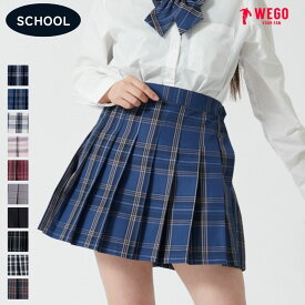 ＼20％OFFクーポン利用で1760円／スクールプリーツスカート スクールスカート チェック レディース ミニスカート チェックスカート 制服 学生服 スカート コスプレ タータンチェック 中学生 高校生 女子高生 通学 仮装 衣装 WEGO ウィゴー
