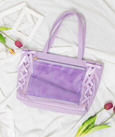 ＼マラソン限定20％クーポン利用で3360円／【タイムセール★4399円→4199円】楽天1位★レースアップ痛バッグSサイズ 痛バ ミニ レディース 痛バック A4 デコバッグ 推し活 デコバ トートバッグ トート カバン 小さめ 痛トート 人気 プレゼント ギフト WEGO ウィゴー