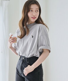 【SALE 3849円→2999円】別注USPOLO ヘビーウエイトBIGT Tシャツ レディース メンズ トップス 半袖 ユニセックス ワンポイント 刺繍ロゴ 白T POLO ゆったり カジュアル おしゃれ ブランド 綿 夏 夏服 USPOLOASSN WEGO