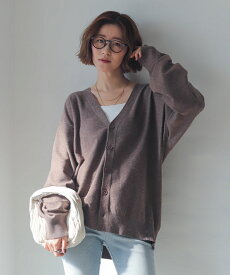 ＼20％OFFクーポン利用で1760円／【SALE 2749円→2199円】ドロップショルダーカーディガン レディース カーディガン 秋 冬 ゆったり Vネック ニット トップス 羽織り 体型カバー 洗える ボリューム袖 かわいい おしゃれ WEGO