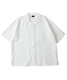 24夏新作 ドライポリオープンカラーシャツ メンズ トップス シャツ 半袖 カジュアルシャツ オーバーサイズ ビッグシルエット 春 夏 WEGO ウィゴー