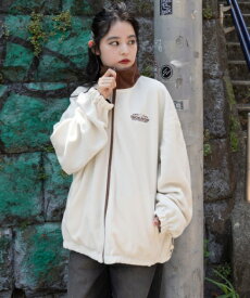 ＼20％OFFクーポン利用で2640円／【SALE 5499円→3299円】リバーシブルフリースブルゾン ンズ レディース ユニセックス 男女兼用 アウター ブルゾン フリース 上着 ジャンパー 秋 冬 秋冬 冬服 ホワイト ブラック WEGO ウィゴー