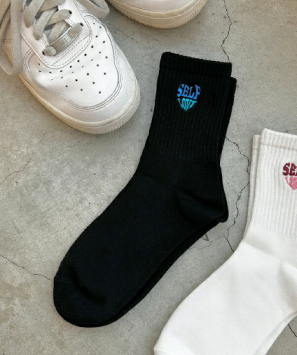 楽天市場】【WEGO】ハートロゴ刺繍ソックス : WEGO 楽天市場店