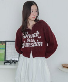 ＼20％OFFクーポン利用で3168円／25冬新作 フラッフィーグラフィックジャガードニットZIPパーカー レディース パーカー ニット セーター トップス 長袖 フーディー ロゴ 羽織り ゆったり かわいい おしゃれ 秋 秋服 冬 冬服 WEGO ウィゴー