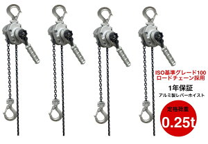 4 NEW A~ o[zCXg 0.25t 1.5m O[h100`F[ 0.25ton 250kg ^ yʃo[zCXg `F[zCXg 蓮 ג@ `F[[[ MINI p[zCXg `F[ub