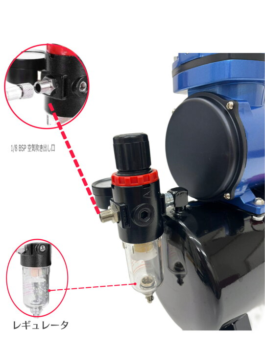 楽天市場】【三方良し】新型 オイルレス・ミニエアーコンプレッサー3L 