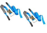 2pcセット ラッシングベルト ワッカ ベルト幅50mm 固定側1m 巻側5m /高品質CEマーク表示 破断荷重：2000k…