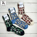 【5％OFFクーポン配布中】【新作特典☆追跡メール便送料無料】【今だけポイント2倍★】French Bull フレンチブル　No.11-25104　フォークソックス(3色)【2025年春夏 "FOLK"のロゴ 渋めの色使い 柔らかな綿糸 程良い厚み ジャガード編み 日本製】