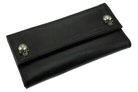 スカルスタッズの繊細さが魅力！！【W-Pirates Skull Studs Long Wallet・Soft Leather/Modern Pirates】モダンパイレーツ・スカル・スタッズ・髑髏・海賊・パイレーツ・札入れ・ウォレット・小銭入れ