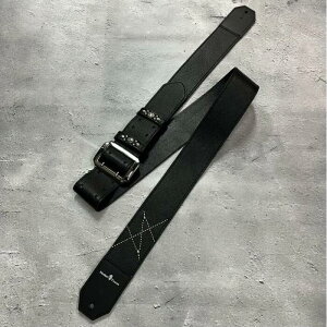 �y 50mm Width Soft Leather Guitar Strap / HISASHI Mark Spots Design (Silver) �z�iHISASHI Model)