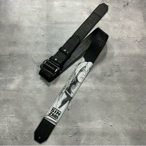 �y 50mm Width Soft Leather Guitar Strap / SIN ZMB Monochrome Print Design 002 �z�iHISASHI Model)