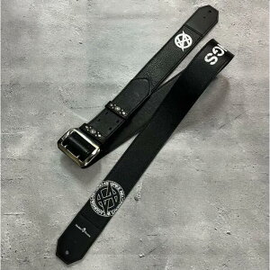 �y 50mm Width Soft Leather Guitar Strap / SPIKE RECORDINGS Print Design �z�iHISASHI Model)