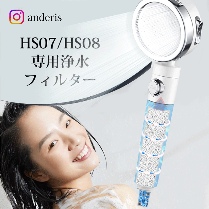 楽天市場】anderisシャワーヘッド 専用フィルター3本セット 消臭 楽天市場】anderisシャワーヘッド 専用フィルター3本セット 消臭