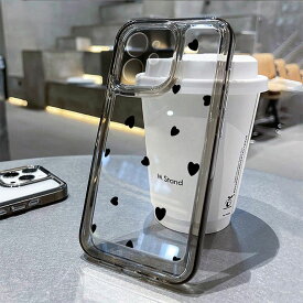 iPhone17ケース ハート カメラレンズ保護 白 黒 クリア 透明 おしゃれ iPhone16ケース iPhone15ケース スマホケース アイフォンケース アイフォン16ケース 可愛い iPhone12miniケース iPhone13miniケース