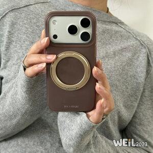 �����O�t�� iPhone17 iPhone18Pro �P�[�X MagSafe�Ή� �g�уJ�o�[ �X�}�z�P�[�X �A�C�t�H�� 18 17 16 15 14 �v�� �}�b�N�X iPhone17ProMax �P�[�X �u���E�� �����݃J���[ �X�^���h�@�\ �V�b�N �V���v�� �ϏՌ� 