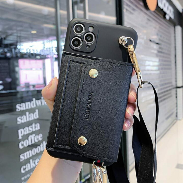 楽天市場 多機能 アイフォンケース ショルダー ストラップの３点セット Iphone13ケース Iphoneケース Iphoneカバー スマホケース 韓国 スマホカバー Iphone12 ケース Iphone13 カバー Iphone11 携帯 手帳型 カード収納付き ショルダーストラップ カード収納型 Pu