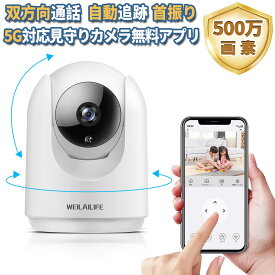 見守りカメラ 防犯カメラ 500万画素 5GHz ベビーモニター ベビーカメラ ペットカメラ ドームカメラ 自動追跡 追尾 留守番 見守りカメラ 屋内 工事不要 ワイヤレス 防犯カメラ 家庭用 小型 スマホ 会話 通話