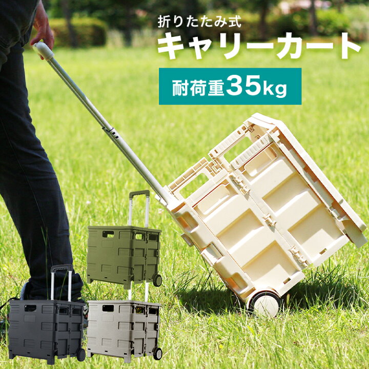 楽天市場】キャリーカート 折りたたみ 蓋付き カート ショッピング 