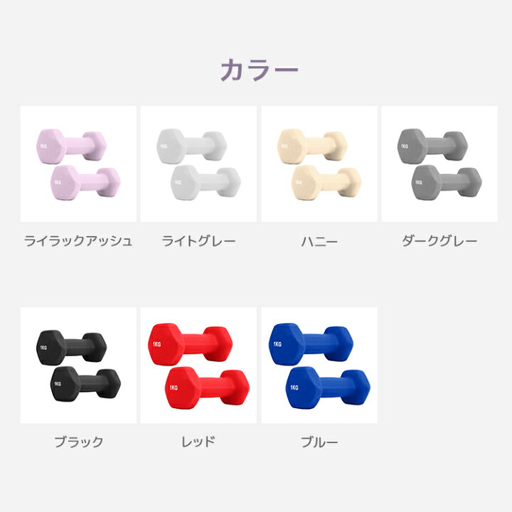 楽天市場】【10%OFFクーポン＆P10倍】ダンベル 1kg 1.5kg 2kg 3kg 4kg 