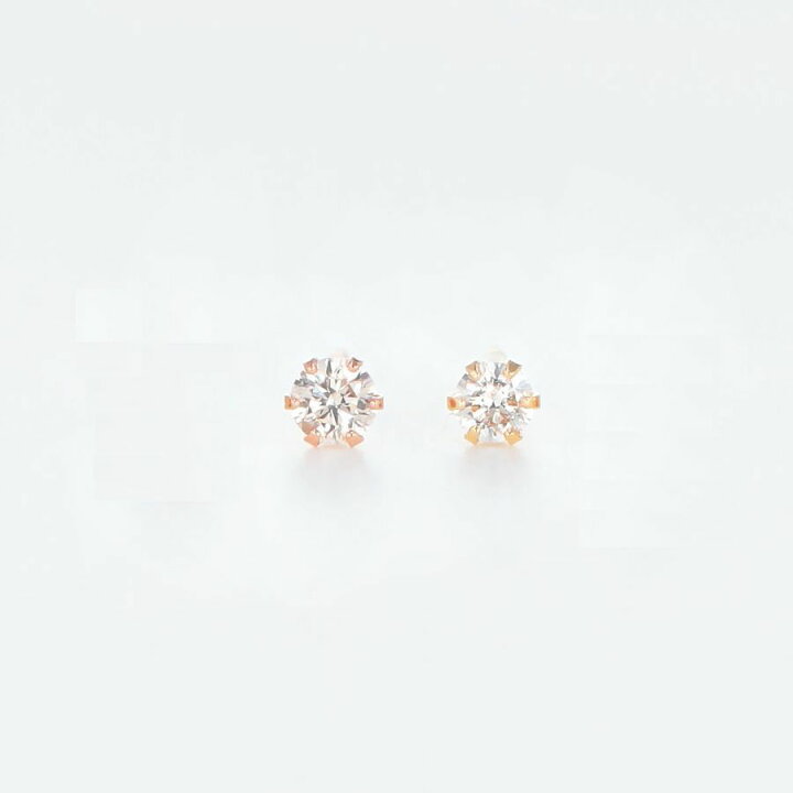 楽天市場】ダイヤモンド ピアス 片耳用 一粒 K18 イエローゴールド  