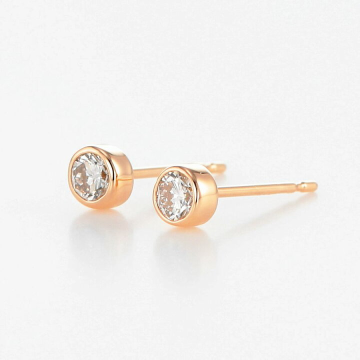 楽天市場】ダイヤモンド ピアス 一粒 K18 0.2カラット 両耳用 