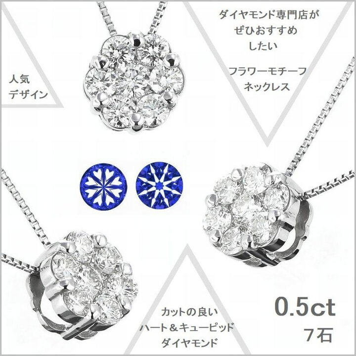 楽天市場】ダイヤモンド ネックレス ハート＆キューピッドダイヤモンド  