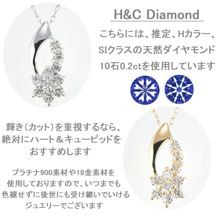 楽天市場】ダイヤモンド ネックレス ハート＆キューピッドダイヤモンド 