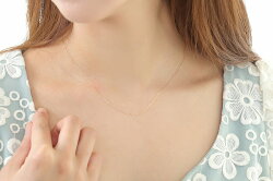 K10WGYGPG角アズキチェーンネックレス【送料無料】10金レディースシンプル1粒ダイヤ記念ジュエリーアクセサリーお祝いギフト誕生日プレゼント女性贈り物ダイアモンド首飾りセール