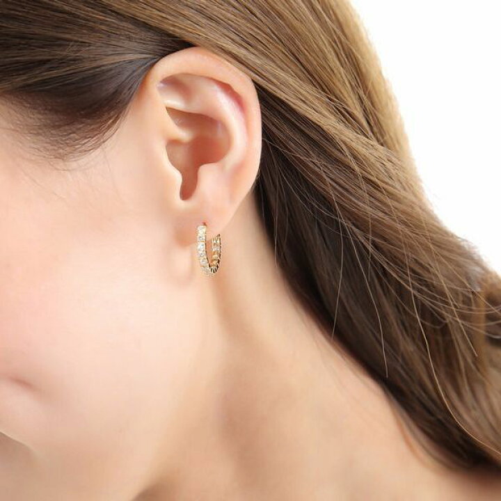 楽天市場】ダイヤモンド ピアス ハーフエタニティ K18 1.0カラット 