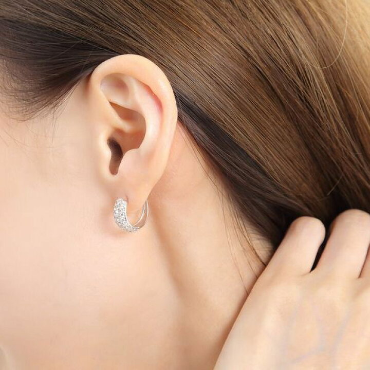 楽天市場】ダイヤモンド ピアス パヴェ K18 1.0カラット ホワイト 