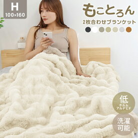 【最大10％OFFクーポン】毛布 ふわとろ毛布 もこもこ毛布 ブランケット 2枚合わせ あったか 暖かい 厚手 洗える モコモコ とろとろ ふわふわ ハーフサイズ 100×160cm ふわもこ ひざ掛け 掛け毛布 ラビットファー ソファーカバー おしゃれ 送料無料