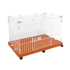 【本日雨の日クーポン配布】ペットケージ 1段 小型犬 中型犬 猫 うさぎ 幅92×奥行62×高さ64cm 全5色 キャスター付き 折りたたみ 組立 カンタン おそうじ 室内 ハウス 送料無料