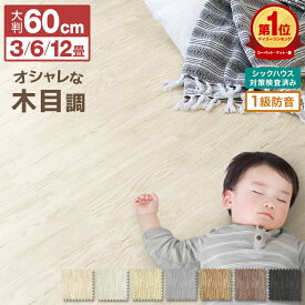 【期間限定クーポン配布中】1級防音 木目調 ジョイントマット 大判 60cm 3畳 6畳 12畳 抗菌 防臭 木目 洗える カーペット ベビー フロアマット 床暖房対応 キッズマット ジョイント マット プレイマット カーペット マット パズルマット おしゃれ 赤ちゃん 送料無料