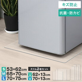 【本日限定クーポンで5%OFF】冷蔵庫マット クリア 透明 傷防止マット 床保護シート 53×62cm 65×70cm 70×75cm 冷蔵庫 〜300L 〜500L 〜600L 下敷き PVCマット クリアマット 透明マット キッチンマット 洗濯機マット フローリング 床 保護マット 床暖房対応 送料無料
