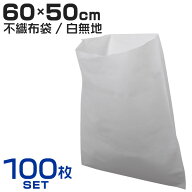 【全品6%OFFクーポン】不織布 袋 内袋 白色 白無地 ホワイト 不織布インナーバッグ 収納袋 600×500mm 10…