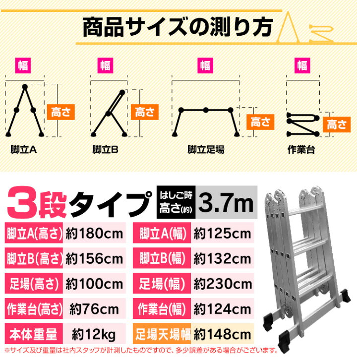 楽天市場】【クーポンで最大20%OFF】はしご 梯子 ハシゴ 脚立 足場 