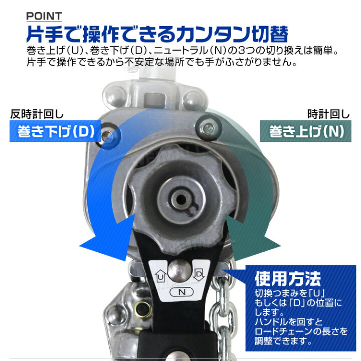 楽天市場】【クーポンで最大10%OFF】レバーホイスト 0.25ton 250kg 