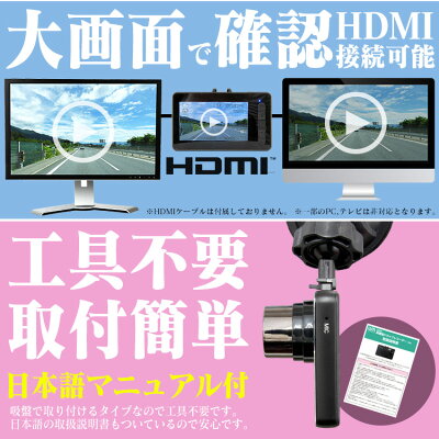 【着後レビューで10%OFFクーポン】【2017モデル】フルHD対応薄型ドライブレコーダー駐車監視Gセンサー搭載常時録画1080PFULLHD車載カメラドラレコカメラ高画質フルHDエンジン連動動画静止画動体感知撮影カーカメラ録画コンパクト送料無料