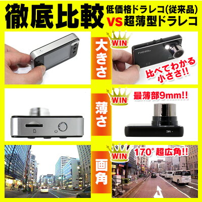 【着後レビューで10%OFFクーポン】【2017モデル】フルHD対応薄型ドライブレコーダー駐車監視Gセンサー搭載常時録画1080PFULLHD車載カメラドラレコカメラ高画質フルHDエンジン連動動画静止画動体感知撮影カーカメラ録画コンパクト送料無料