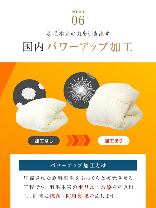 楽天市場】【最大2000円OFFクーポン】日本製 羽毛布団 ダブル 暖かい 